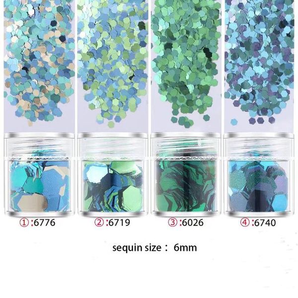 

nail glitter grass green mermaid sequins art body festival party diy makeup decoration design shiny sparkles, Silver;gold