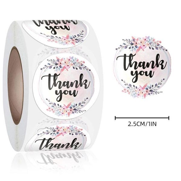 

gift wrap 500pcs scrapbooking thank you stickers seal cute kraft adhesive labels kitchen jar personalized round sticker roll