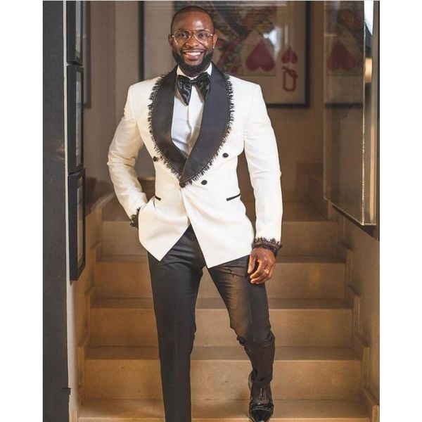 

men's suits & blazers skinny mens regular man's tuxedo double breasted men prom slim fit wedding groom terno masculino blazer, White;black