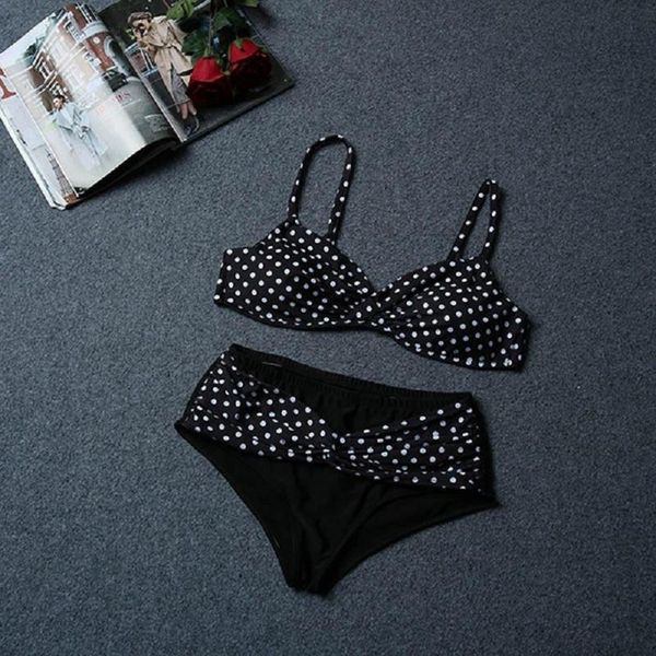 

one-piece suits 2021 kophia swimsuit dot print biquini beach wear push up women bathing suit two pieces pad brazilian bikinis swimwear