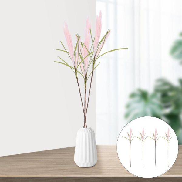 

decorative flowers & wreaths 4pcs simulation dried reed decors creative flower for wedding