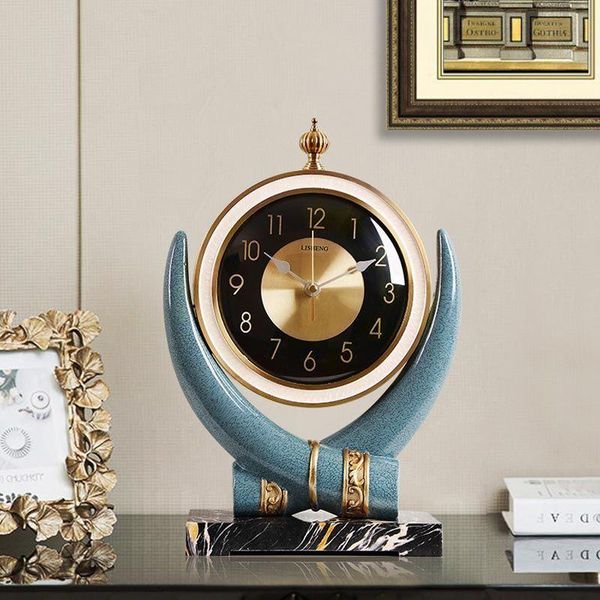 

desk & table clocks clock decorations living room household creative american silent environmental protection beauty