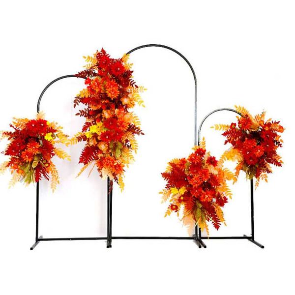

party decoration 1 set=3pcs wedding arches iron pipe n-shaped flower stands arch metal props background stand decorations