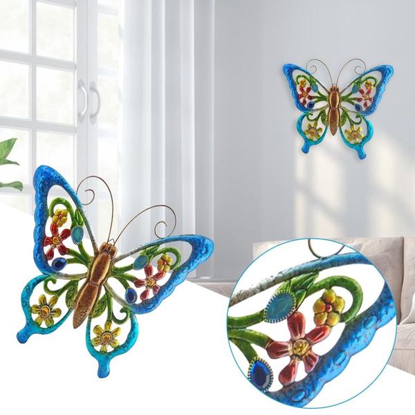 

40# butterfly hollow suncatchers wall hanging iron crafts stereo background garden decoration outdoor pendants dÃ©coration decorations