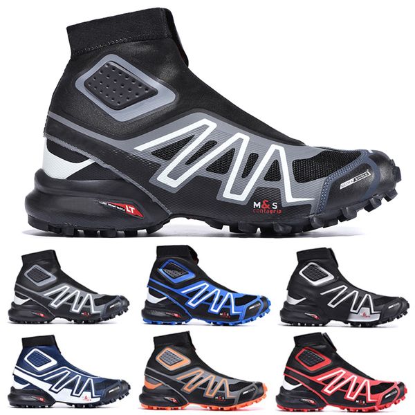 

handsome breathe snowcross cs running shoe trail winter snow boots triple white black blue red sock chaussures mens trainers winters snows b