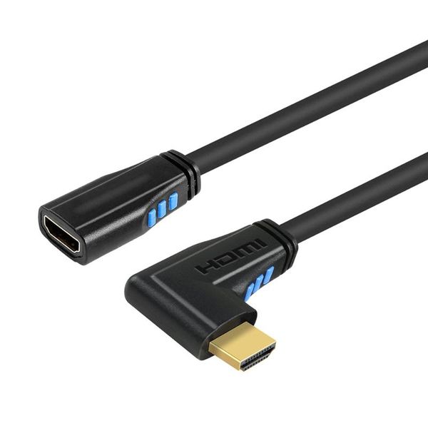 

audio cables & connectors 2.0 extension cable 4k 60hz left right angle 90-degree extender cord hdr,arc for ps5 ps4 pro
