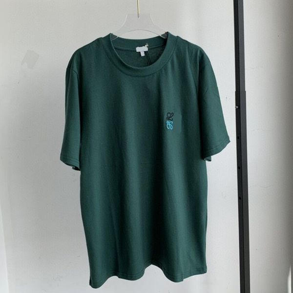 

t shirt 21 spring and summer fashion brand luojia color contrast casual dark green white comfortable couple short sleeves