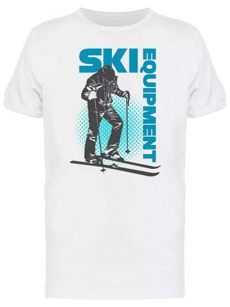 

ski equipment tee men's -image by shutterstock, White;black
