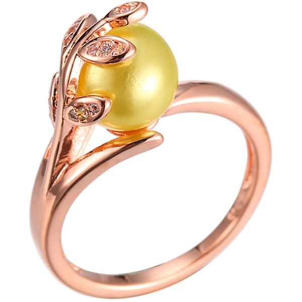 

cluster rings silver gold color gun ring classic exquisite dazzling temperament female models inlaid pearl zircon hand jewelry, Golden;silver