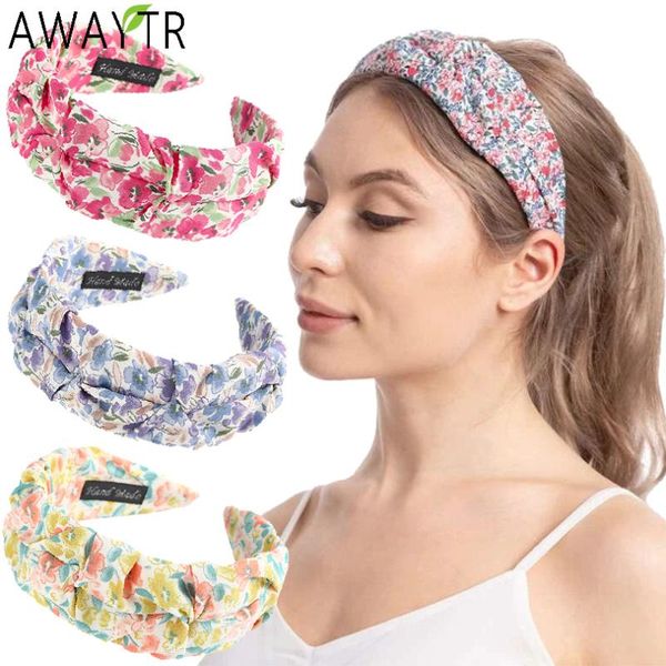

flower print headband pleated wide bezel turban scrunchies for women elastic hairbands girls hair accessories hoop bands