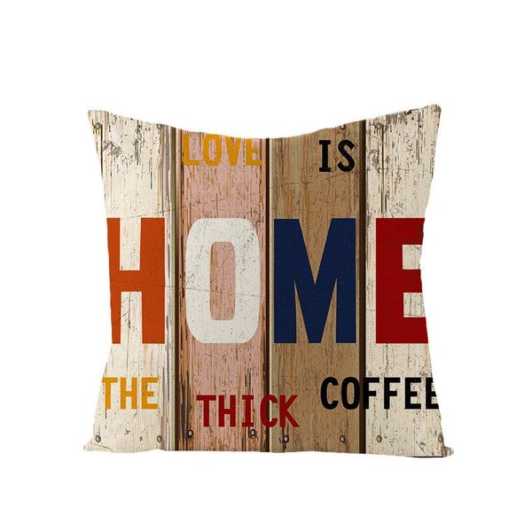 

cushion/decorative pillow fashion creative linen pillowcase custom retro letter print cushion cover sofa cushions and home decor items offic