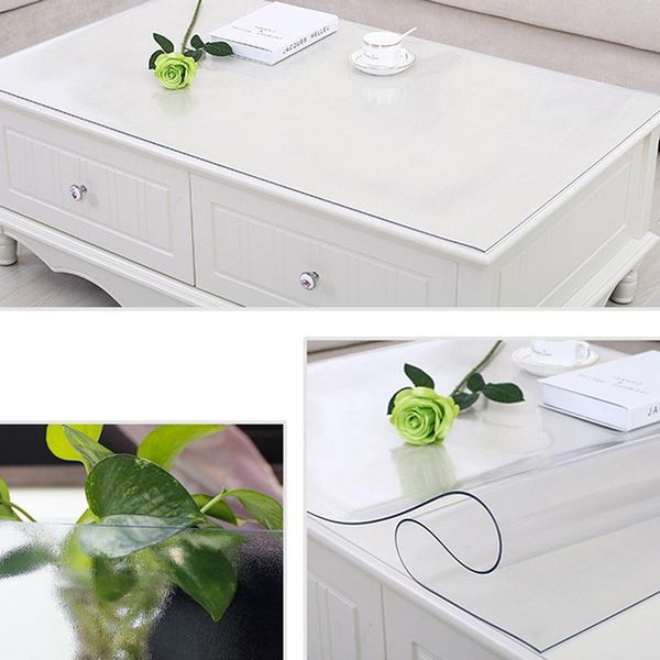 

brand pvc tablecloth transparent cover waterproof kitchen pattern oil glass soft cloth table