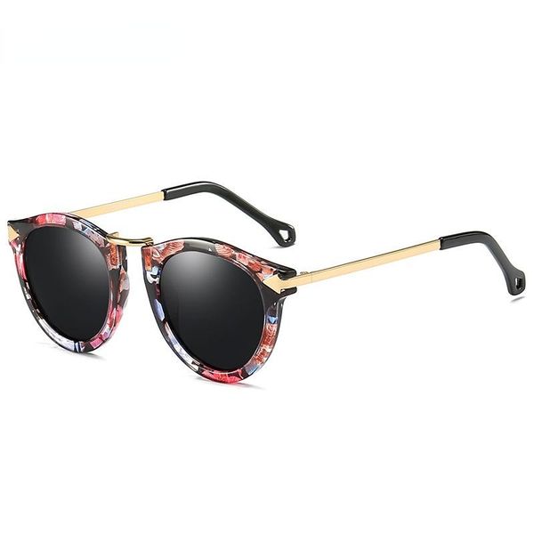 

outdoor eyewear retro round coating sunglasses women brand designer vintage sun glasses woman metal arrow sunglass