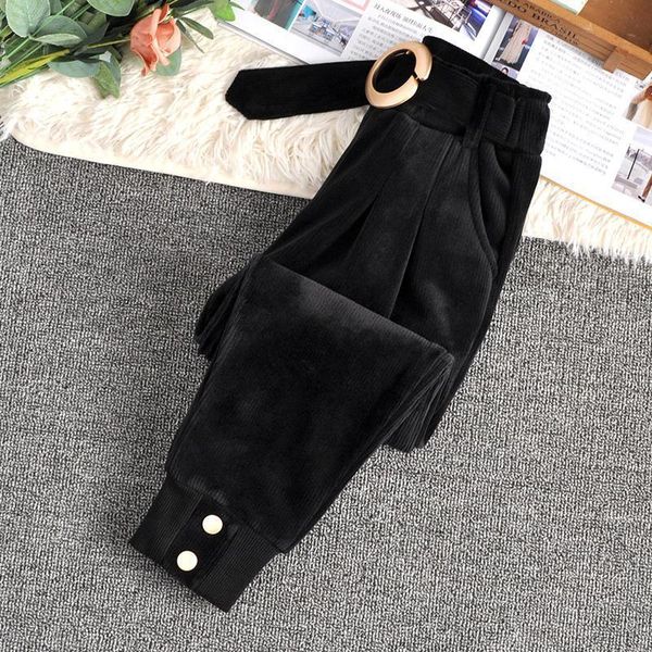 

trousers 2021 autumn winter fashion girls corduroy pants with fleece long for kids thicken warm children d36, Blue