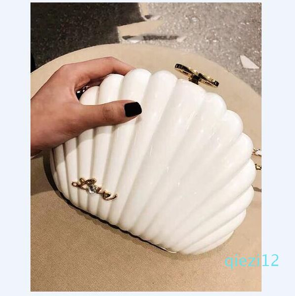 

fashion women evening bag black white pearl shell handbag lady christmas gift pearls wristband bags clutch wallet