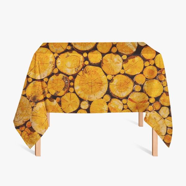 

table cloth wood tree stump plank pattern printed rectangle tablecloth picnic mat cover linen decoration home desk restaurant party