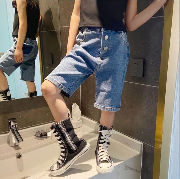 

wholesale girls denim pants fashion summer jean pants3-8t b173 jeans, Blue