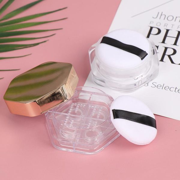 

storage bottles & jars 10types portable plastic powder box handheld empty loose pot with sieve cosmetic travel makeup jar sifter container