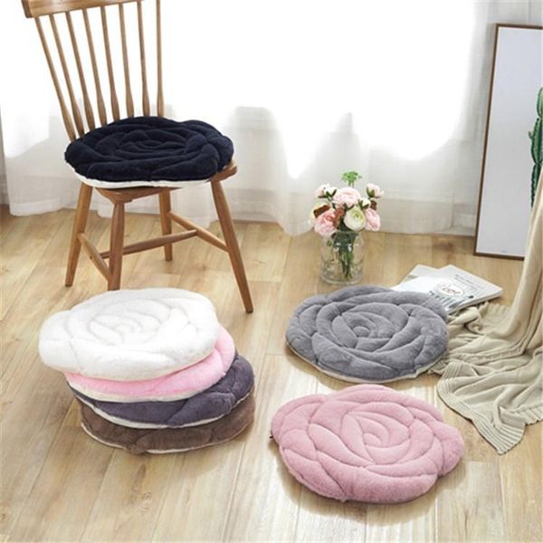 

cushion/decorative pillow round shorthaired rose cushion tatami plush chair home floor decor pad car mat japanese style