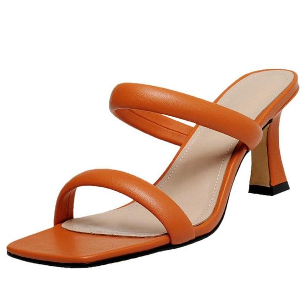 

concise open-toed women sandals slingbacks slippers genuine leather high heels pumps 2021 fashion wedding prom shoes woman, Black