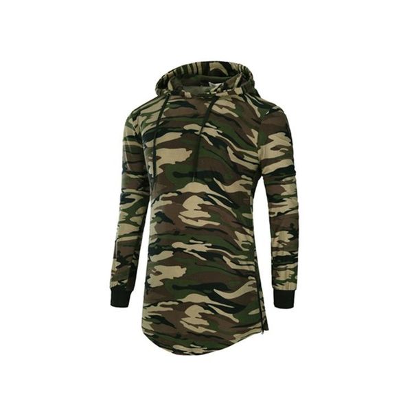 

men's casual shirts t-shirt high street slim hoodie camouflage printed long sleeve, White;black