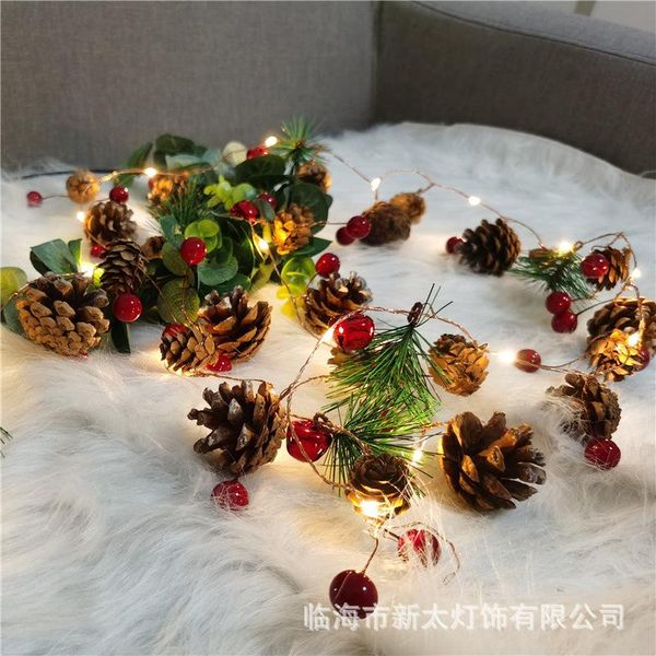 

strings pine cones led string lights leaf leds light for home window decoration fashion red fruit outdoor ornament christmas fairy luces