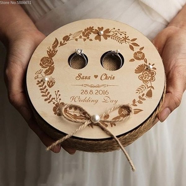 

party decoration 1pcs ring pillow customization perpsonal engagement marriage proposal wedding day manual farmhouse gift box