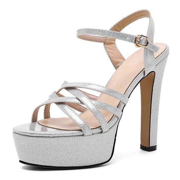 

sandals 2021 one button hollowed out roman thick heel open toe platform shoes super high heels women's fashion show, Black