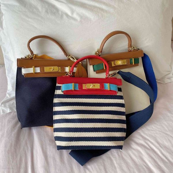 

floor niche design canvas parquet portable single shoulder slung women's bag
