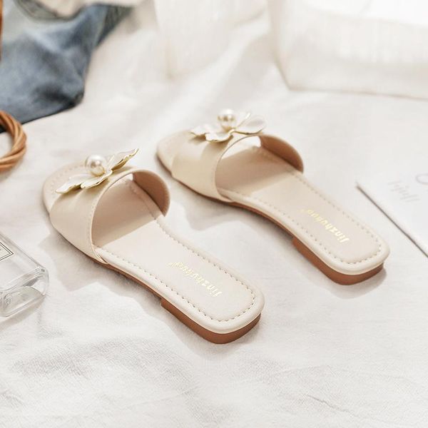 

slippers web celebrity, style, flat bottom for pregnant women to go out, flip flops wear fashion shoes, Black