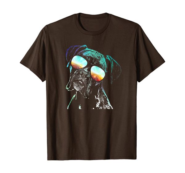 

boxer neon dog shirt, White;black