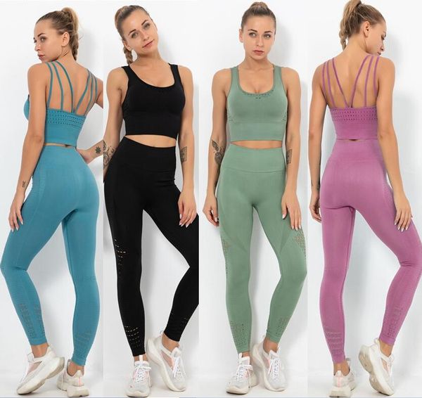 

womens tracksuits seamless pant designer outfits yoga woman l&u gymsahrk align leggings bra soprts 2pcs suit elastic fitness lady full tight, Gray