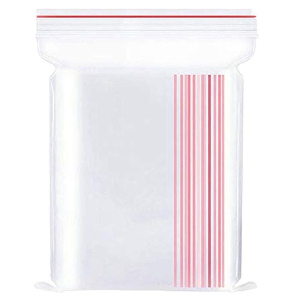 

storage bags practical 1000 grip seal resealable clear plastic pouches thickening durable press ( 8 x 12 cm)