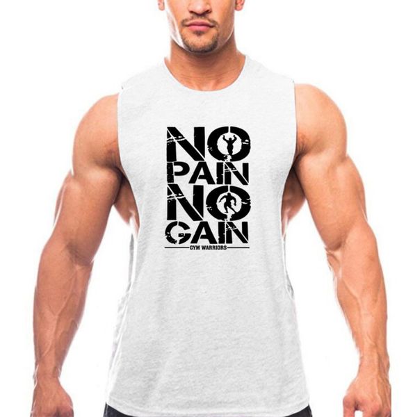 

new gym tank summer cotton sleeveless shirt casual fashion fitness stringer tank men bodybuilding clothing m-xxl, White;black