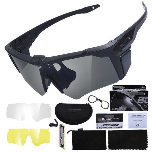 

goggl cross tactical glass military fans shooting proof outdoor goggl, White;black