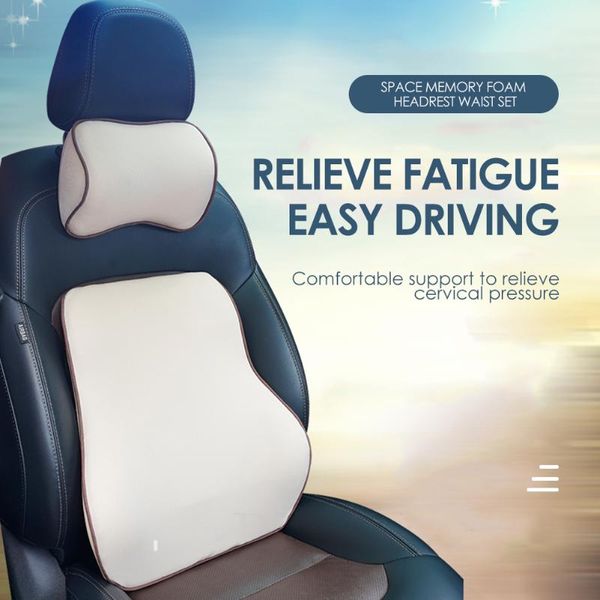

seat cushions durable memory foam car headrest pillow neck rest auto office chair practical multi-functional classic back support