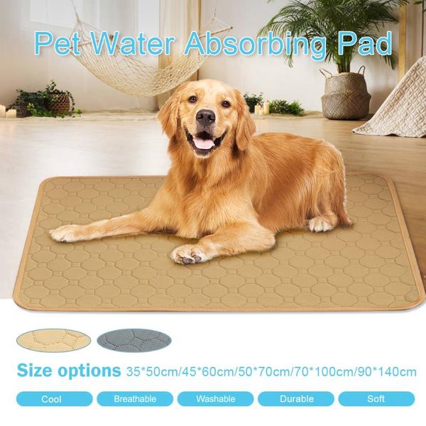 

kennels & pens waterproof pet dog pee pad breathable sleeping cushion absorbent reusable summer cooling mat