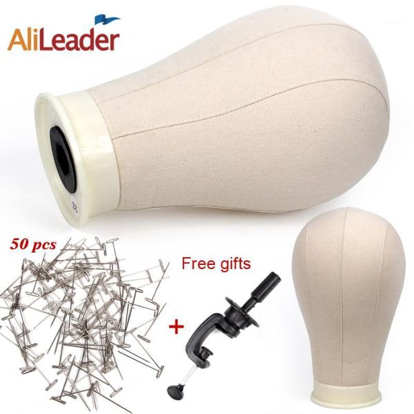 

alileader canvas block poly head wig making weft/wig display styling mannequin manikin dryer 21"/22"/23"/24"/25"1