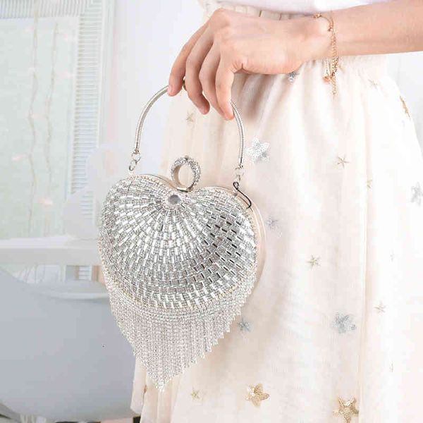 

bridal bag fashion handmade handbag evening dress banquet creative diamond inlaid versatile love