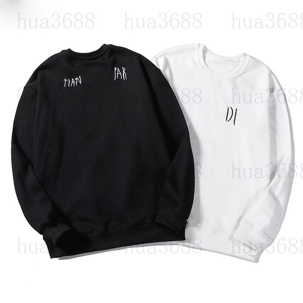 

mens hoodies streetwear hip hop casual loose fit women luxury long sleeve hoodie mens women couple's sweaters hd18, Black