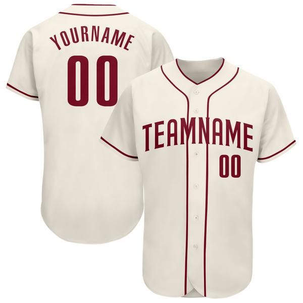 

custom cream crimson authentic baseball jersey, Blue;black