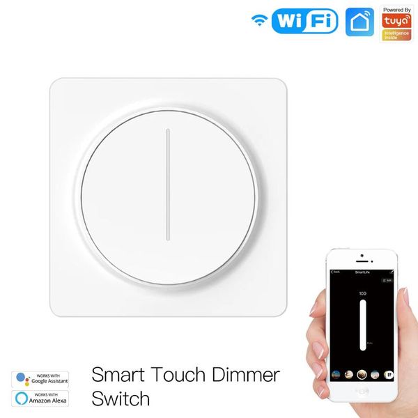 

smart home control wifi touch light dimmer switch eu module life/tuya remote work with alexa google