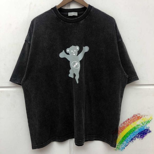 

men's t-shirts t shirts vintage we11done t-shirt men women welldone tee bear print wash make old oversize qg0p, White;black