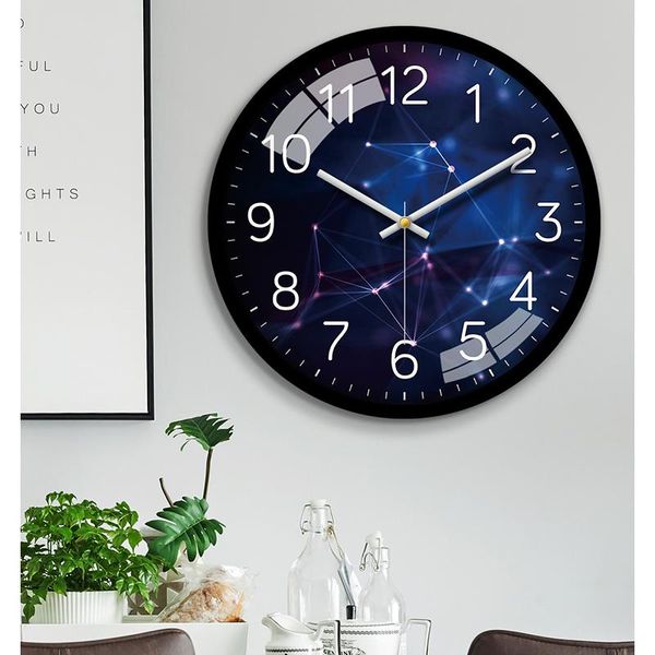 

wall clocks silent office clock glass nordic round fashion simple reloj de pared room decor bd50wc