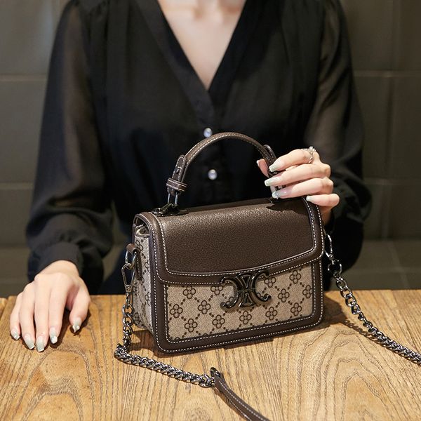 

fashion women's 2021 new fashion printing lock small square versatile single shoulder leisure portable messenger bag