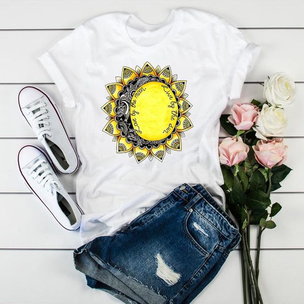 

women clothing sunflower fashion vintage cute clothes ladies womens graphic female t-shirt tumblr t shirt t-shirts women's, White