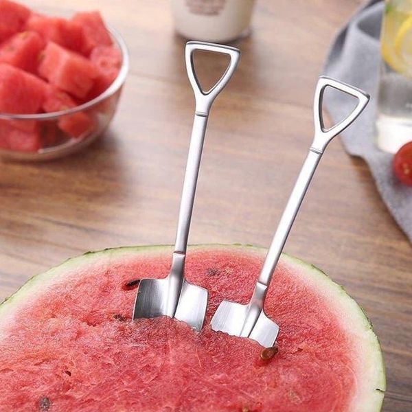 

spoons 2 pieces of korean 304 stainless steel spoons, household outdoor dessert watermelon coffee stirring