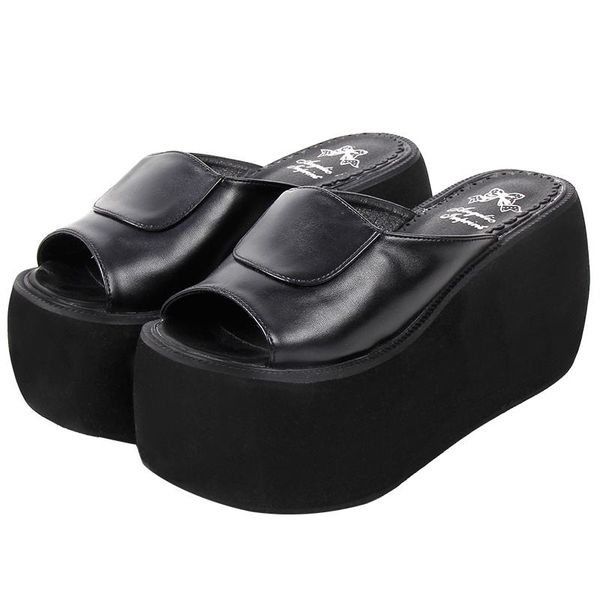 

dress shoes angelic imprint woman gothic lolita cosplay punk lady high heels pumps girl princess summer party sandals pu 8807, Black