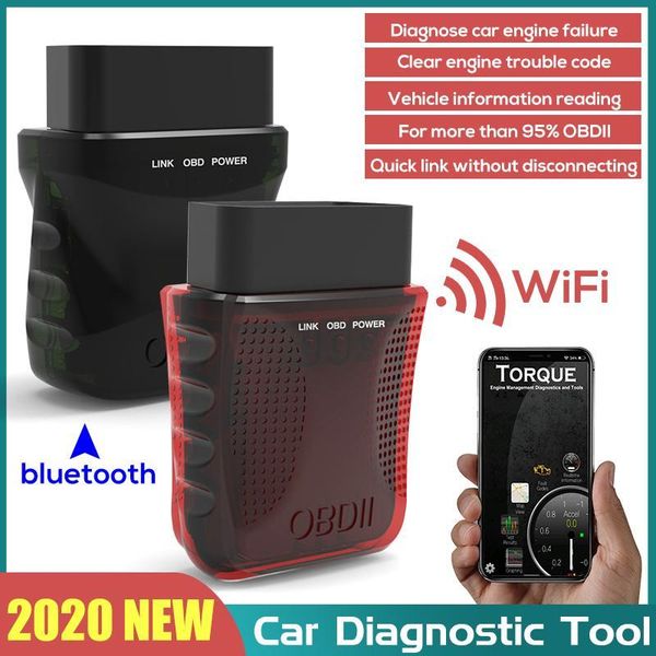 

code readers & scan tools bluetooth/wifi car wireless diagnostic tool fault auto scanner supports all obd-ii protocols