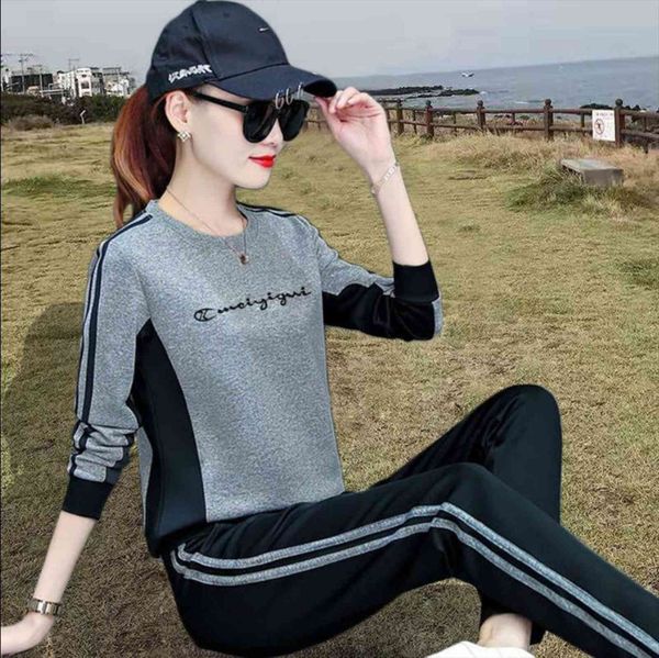 

autumn golden velvet tracksuit hoodie womens pants 2 piece set sport suit woman sportswear chandal mujer, White